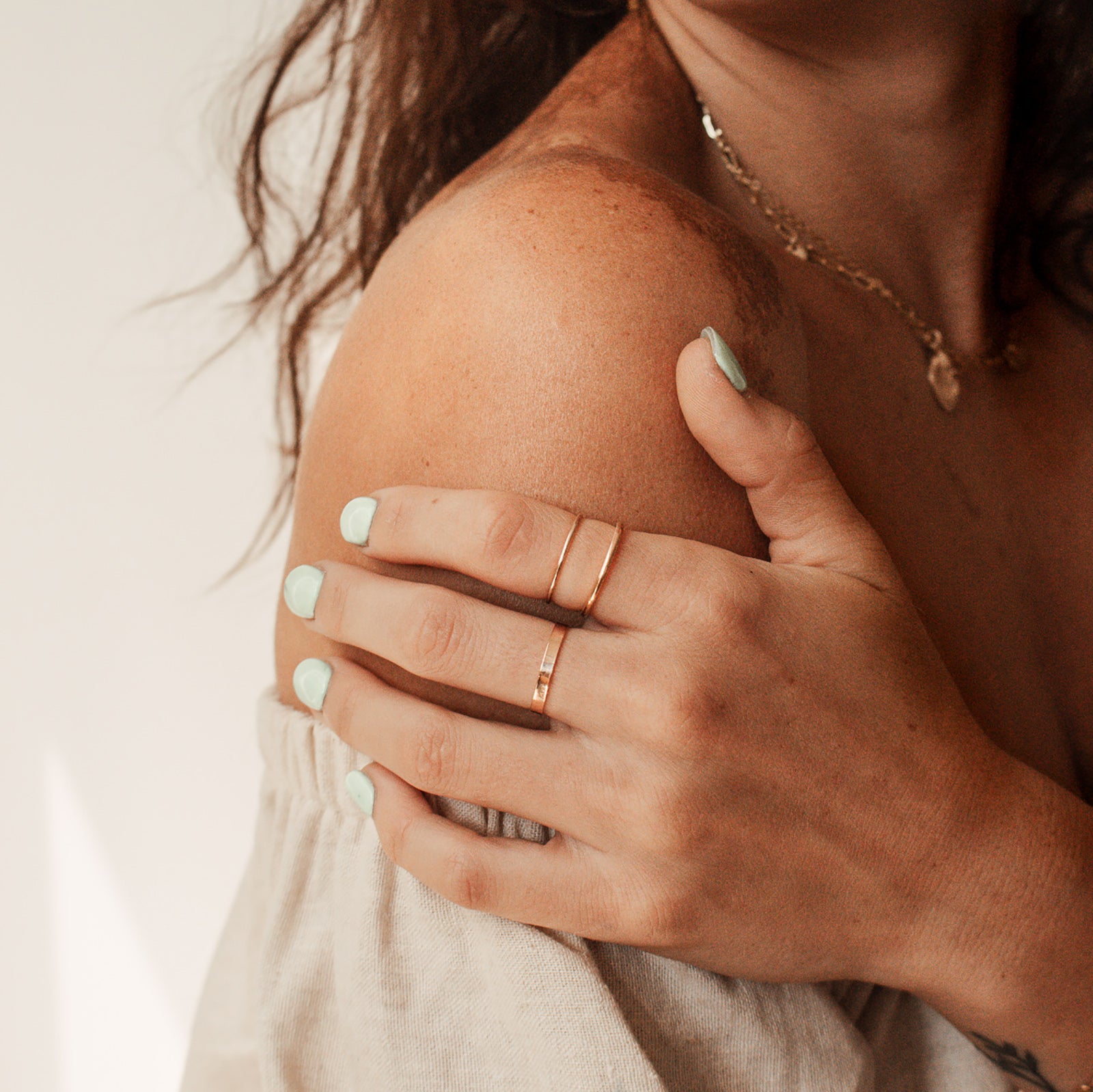Personalised jewellery - KBN Jewellery - handmade jewellery – Personalised Jewellery gifts – Dainty jewellery – plain band ring - wedding band - affordable wedding band - gold filled wedding band - thick stacking ring