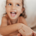 Personalised jewellery – handmade jewellery – KBN jewellery – Australian made jewellery – matching jewellery–  perfect gift for baby– sentimental gift – newborn gift idea – matching jewellery – tiny pendant bracelet – linked chain bracelets - initial bracelet