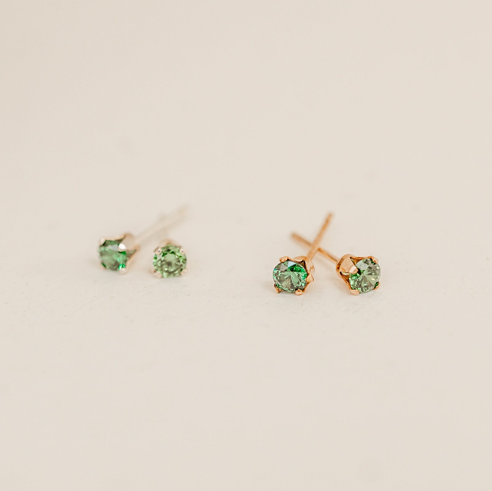 Personalised jewellery – handmade jewellery – KBN jewellery – dainty earrings – birth month earrings – birthstone earrings – affordable earrings – May birthstone earrings – earring studs - rebirth stone