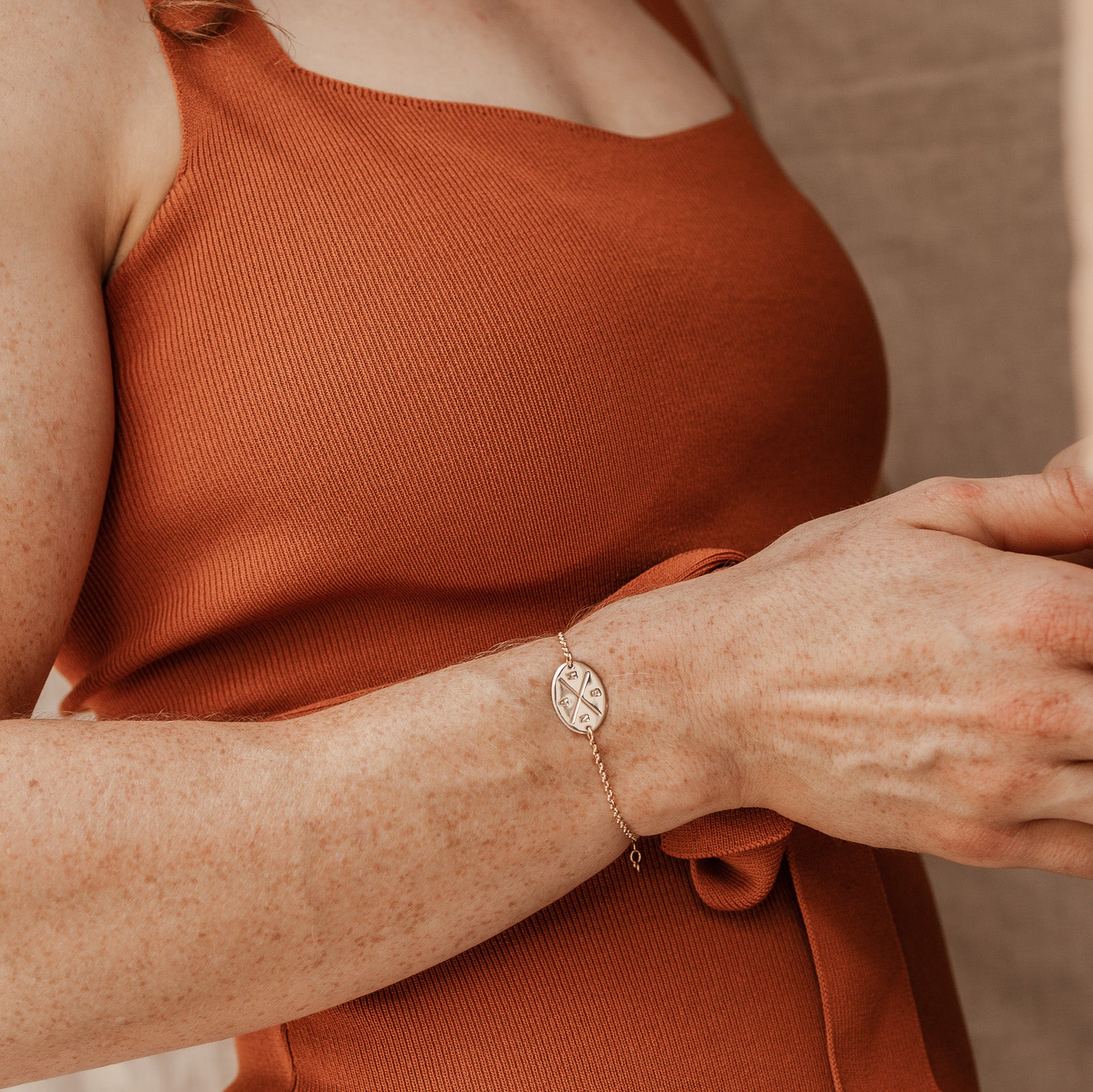 Personalised jewellery - KBN Jewellery - handmade jewellery - cross my heart - dainty jewellery - initial bracelet - symbol bracelet – custom initial bracelet – children initials - Cross my heart bracelet