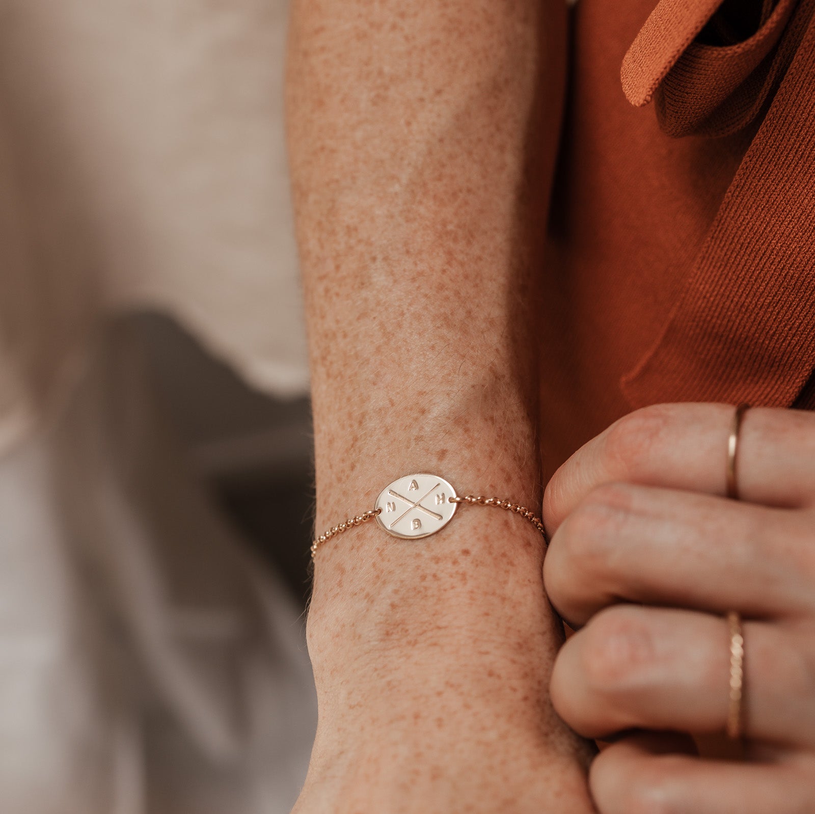 Personalised jewellery - KBN Jewellery - handmade jewellery - cross my heart - dainty jewellery - initial bracelet - symbol bracelet – custom initial bracelet – children initials - Cross my heart bracelet