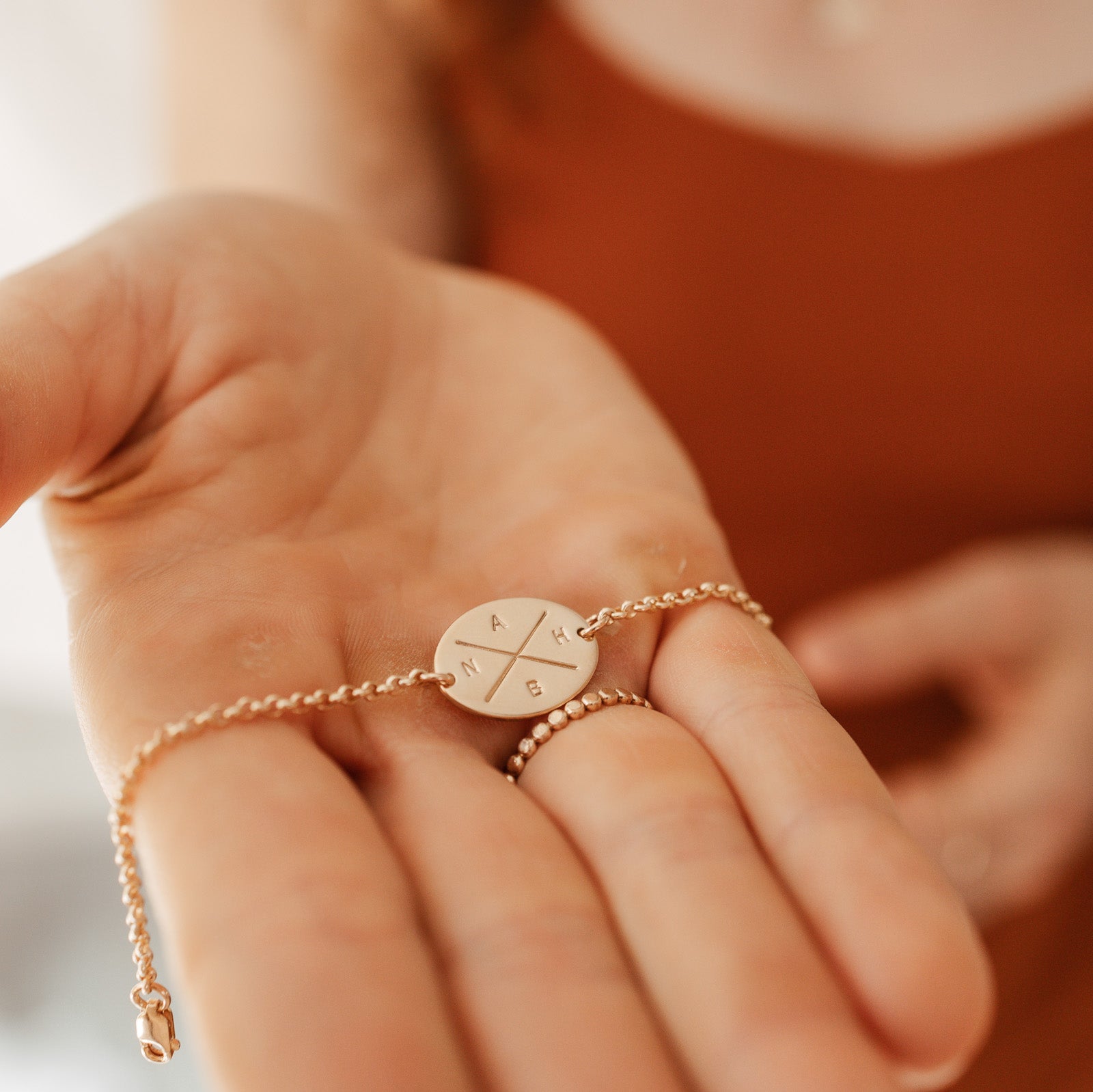 Personalised jewellery - KBN Jewellery - handmade jewellery - cross my heart - dainty jewellery - initial bracelet - symbol bracelet – custom initial bracelet – children initials - Cross my heart bracelet