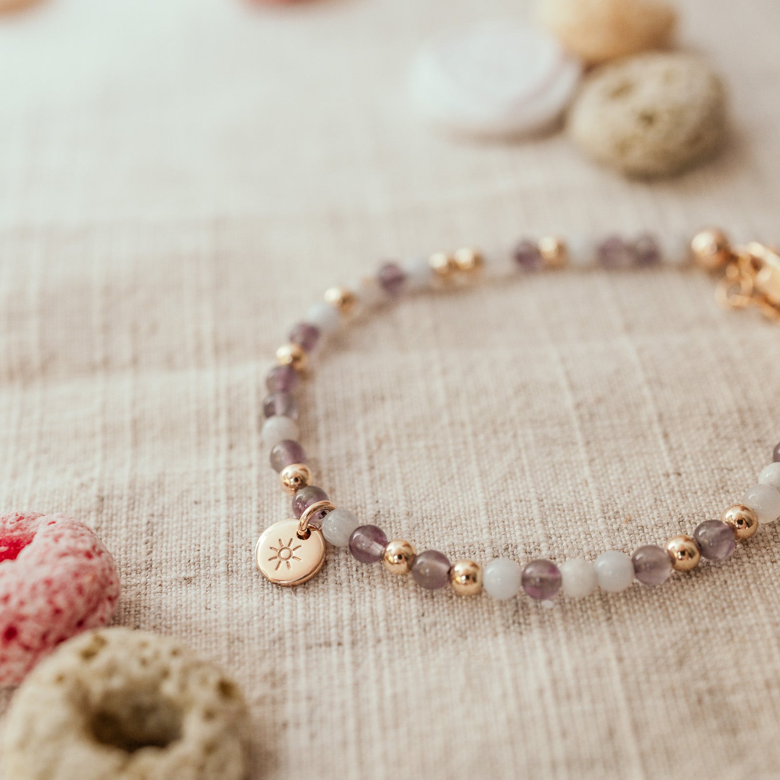 Personalised jewellery - KBN Jewellery - handmade jewellery – Personalised Jewellery gifts – Dainty jewellery – Australia made jewellery – beaded bracelet  – handmade bracelet – amethyst and agate  bracelet – initial bracelet – handmade crystal bracelet – agate bracelet – handmade crystal bracelet