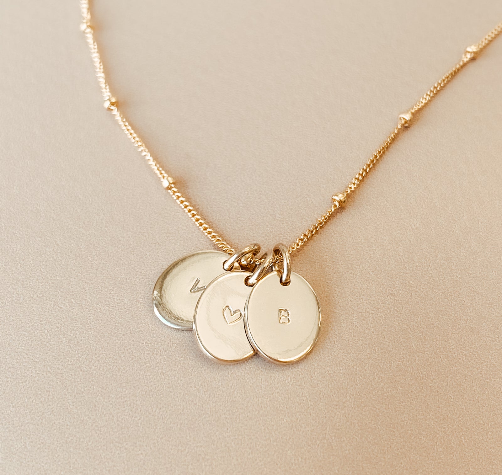 Personalised jewellery - KBN Jewellery - handmade jewellery – Personalised Jewellery gifts – Dainty jewellery- Dainty necklace - initial necklace – symbol necklace – bead chain – tiny pendant – children initial