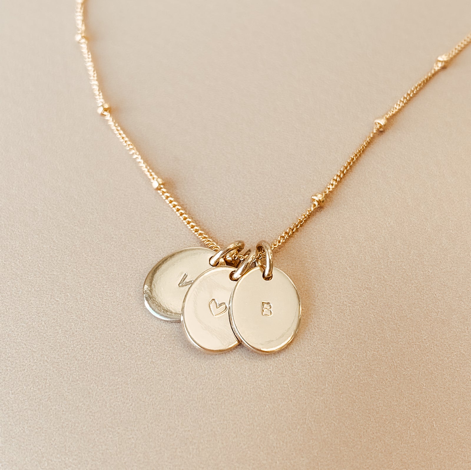 Personalised jewellery - KBN Jewellery - handmade jewellery – Personalised Jewellery gifts – Dainty jewellery- Dainty necklace - initial necklace – symbol necklace – bead chain – tiny pendant – children initial