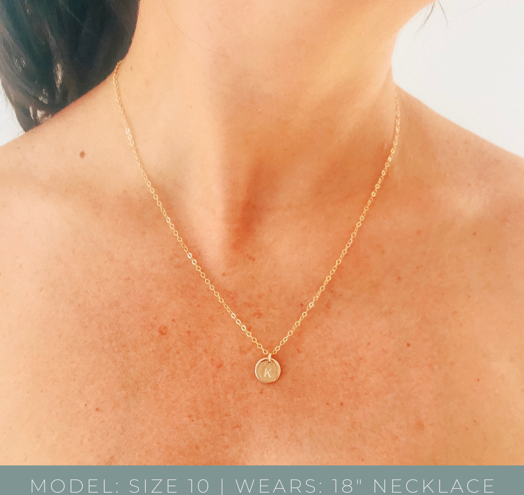 Sofia Necklace - Personalised jewellery - KBN Jewellery - handmade jewellery – small pendant necklace – initial necklace – symbol necklace – family initial necklace – children’s initial necklaces – birth flower initial necklace