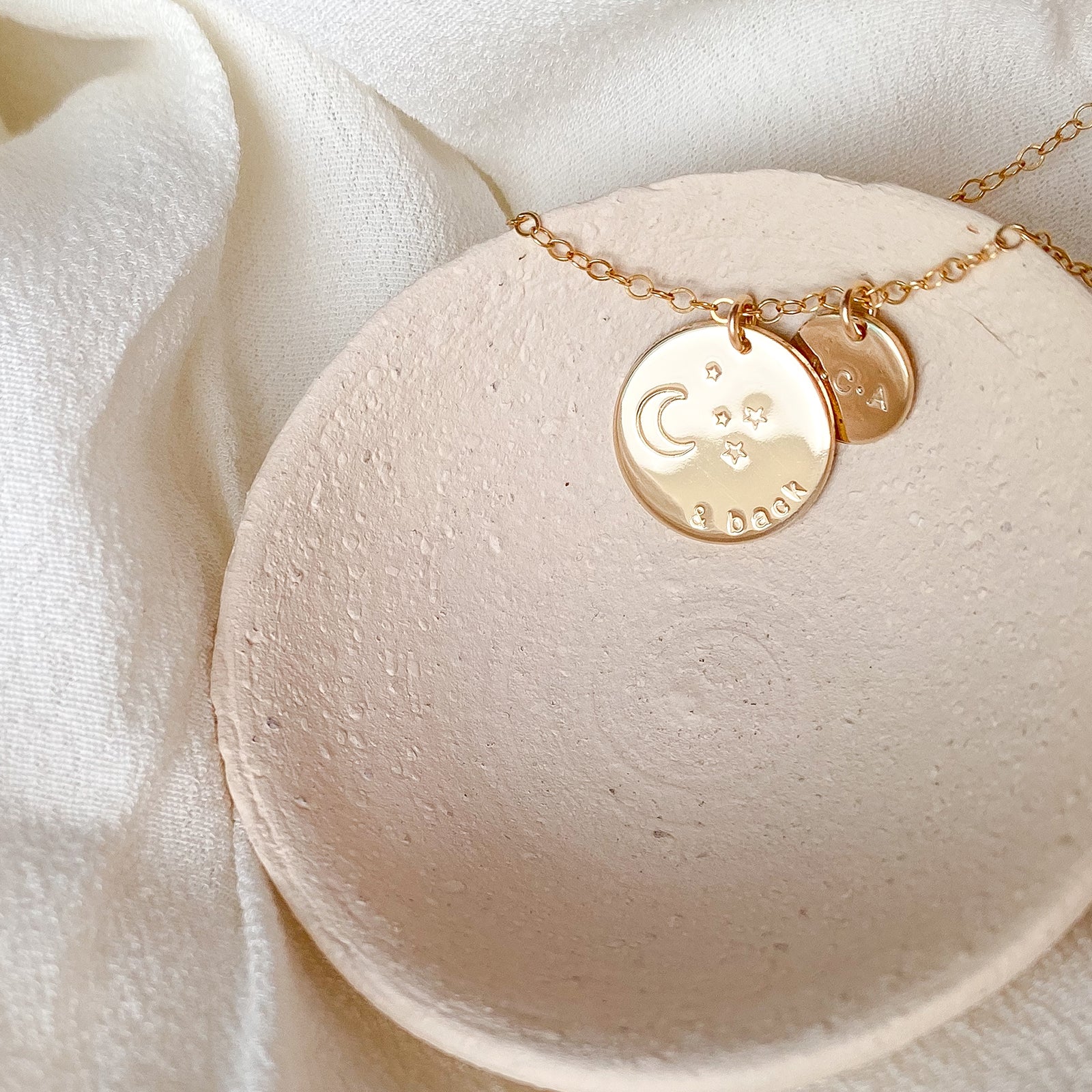 Personalised jewellery – handmade jewellery – KBN jewellery – Australian made jewellery – to the moon and back necklace – I love you to the moon and back necklace – I love you necklace – sentimental necklace – gift idea for mum – gift idea for girlfriend – gift ideas for wife – hidden message necklace – moon and stars necklace – personalised necklace – affordable necklace – Australian handmade jewellery