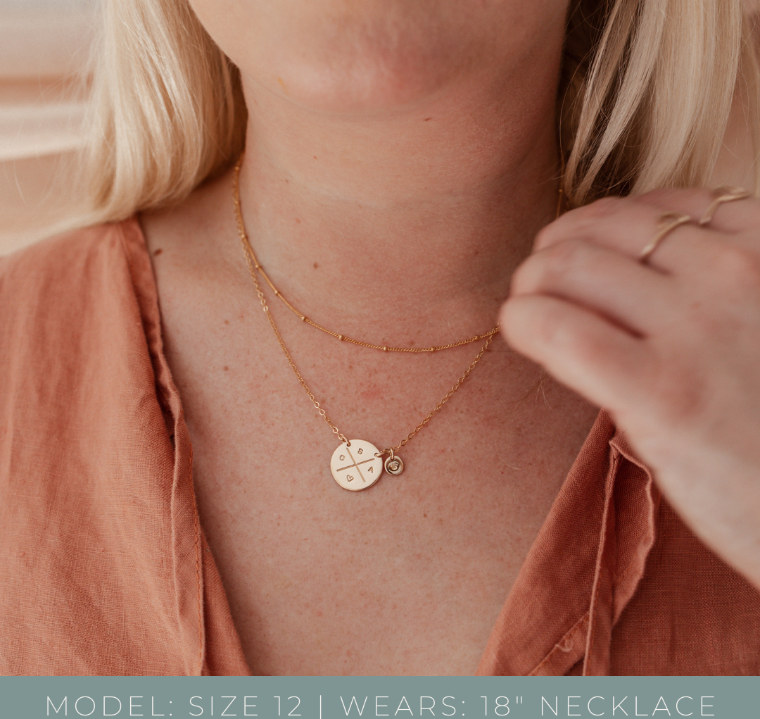 Personalised jewellery - KBN Jewellery - handmade jewellery - cross my heart - initial necklace - symbol necklace – custom initial necklace – children initials - layered necklaces