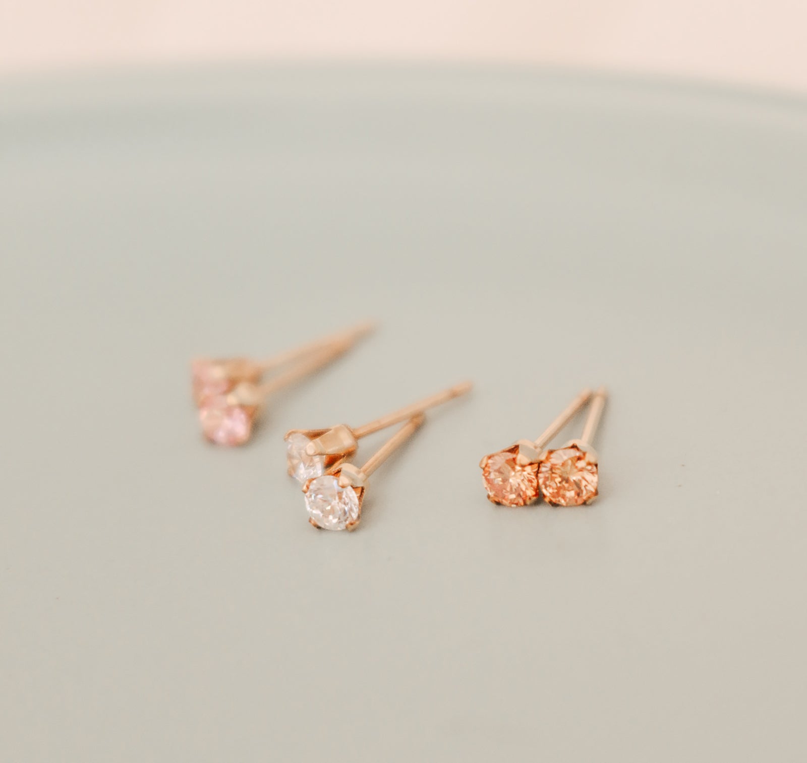 Personalised jewellery – handmade jewellery – KBN jewellery – dainty earrings – birth month earrings – birthstone earrings – affordable earrings – diamond earrings – April studs – birthstone studs