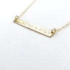 Personalised jewellery - KBN Jewellery - handmade jewellery – Personalised Jewellery gifts – Dainty jewellery- bar necklace – dainty bar necklace – personalised date necklace – roman numerals necklace – name bar necklace – words of affirmation necklace – long bar necklace – layering necklace – layering necklace inspiration – wedding gift idea – wedding gift idea for bride  - long pendant necklace – small bar necklace