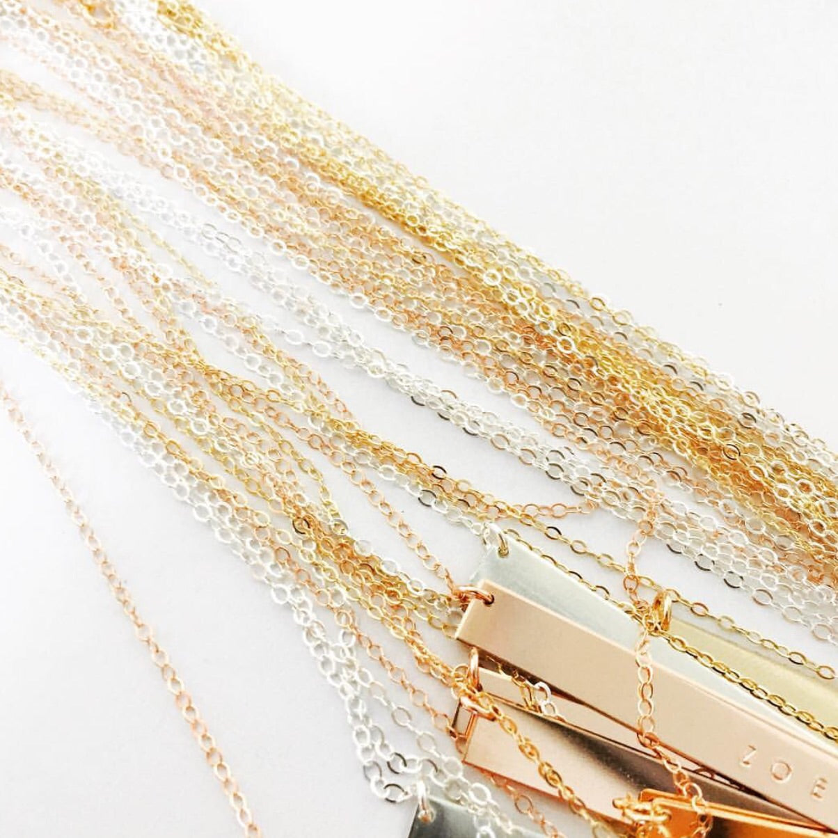 Personalised jewellery – handmade jewellery – KBN jewellery – size guide for necklace – different lengths – length guide for necklace