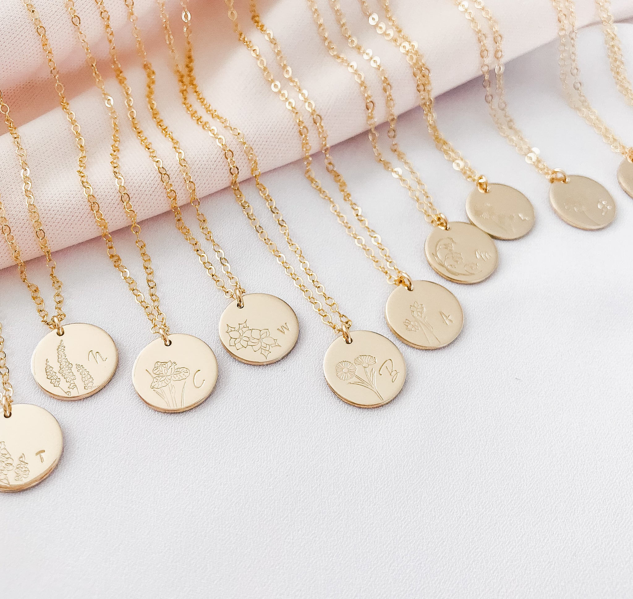 Personalised jewellery - KBN Jewellery - handmade jewellery – custom jewellery gifts – dainty necklace – medium pendant necklace – June Birth flower necklace – birthday necklace – June birthday gift – dainty jewellery – birth flower and initial necklace – everyday jewellery – Rose flower necklace – Rose necklace – love flower necklace