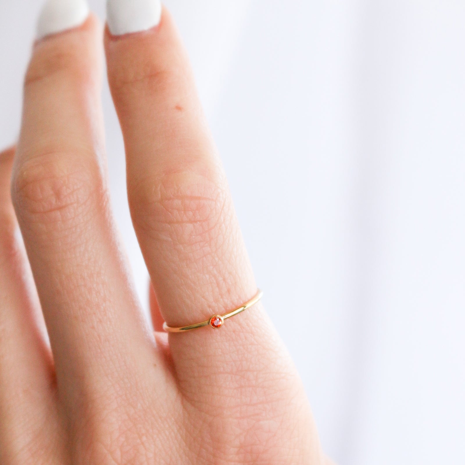 Personalised jewellery – handmade jewellery – KBN jewellery – dainty ring – birth month ring – birthstone ring – affordable ring – strength and peace ring – July stone rings – birthstone ring – stacking ring – red stone ring