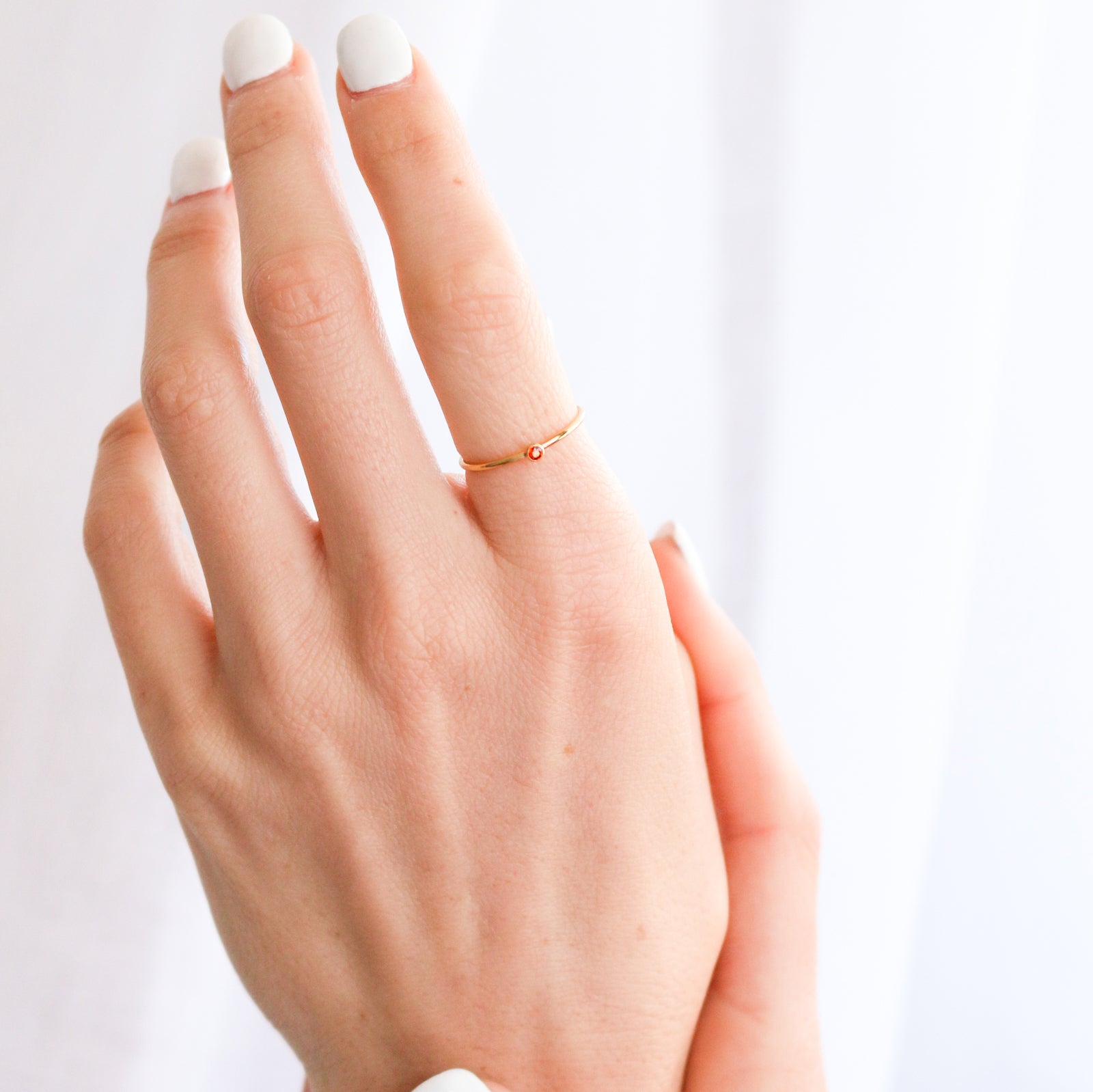 Personalised jewellery – handmade jewellery – KBN jewellery – dainty ring – birth month ring – birthstone ring – affordable ring – strength and peace ring – July stone rings – birthstone ring – stacking ring – red stone ring