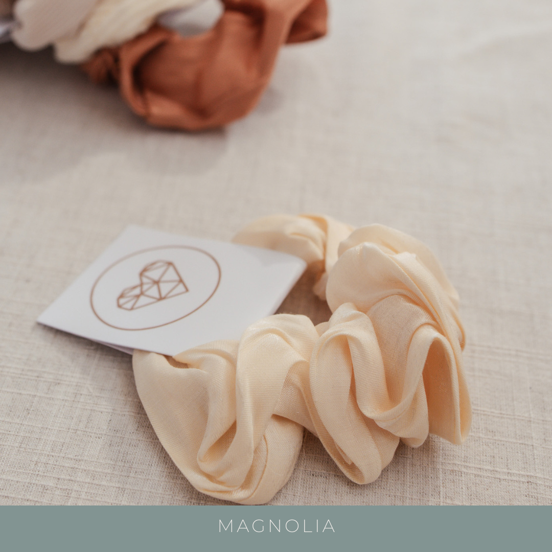 Personalised jewellery - KBN Jewellery - handmade jewellery – custom jewellery gifts – scrunchies – pink scrunchies -  tan scrunchies – burnt orange scrunchies