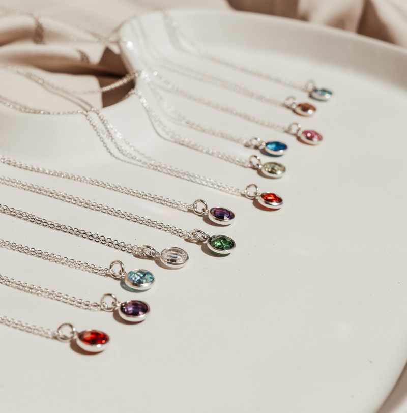 Birthstone Drop Necklace • March