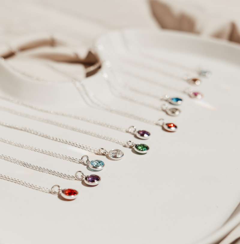 Birthstone Drop Necklace • February