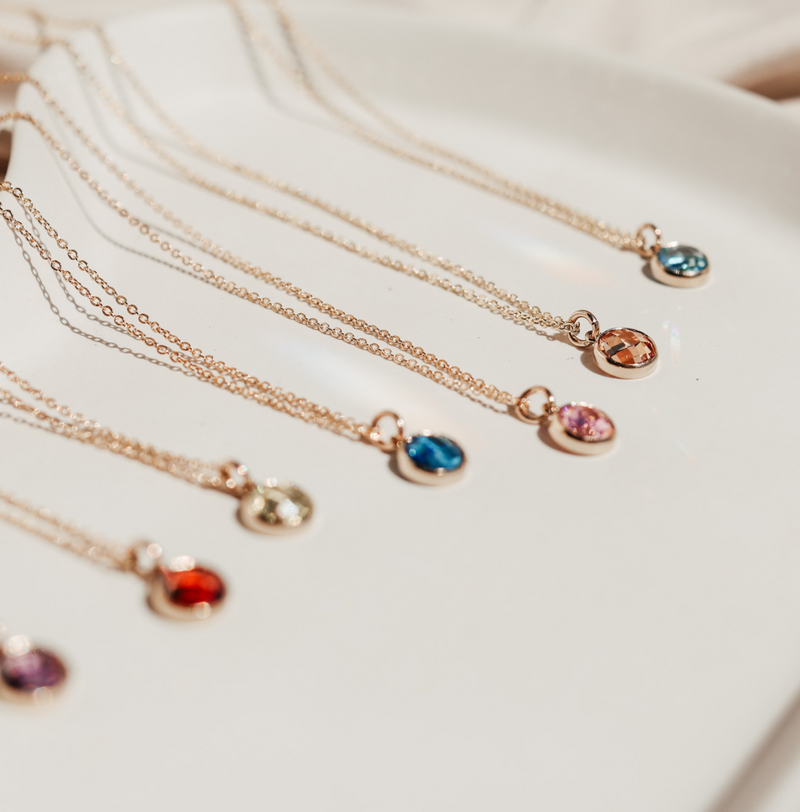 Birthstone Drop Necklace • January