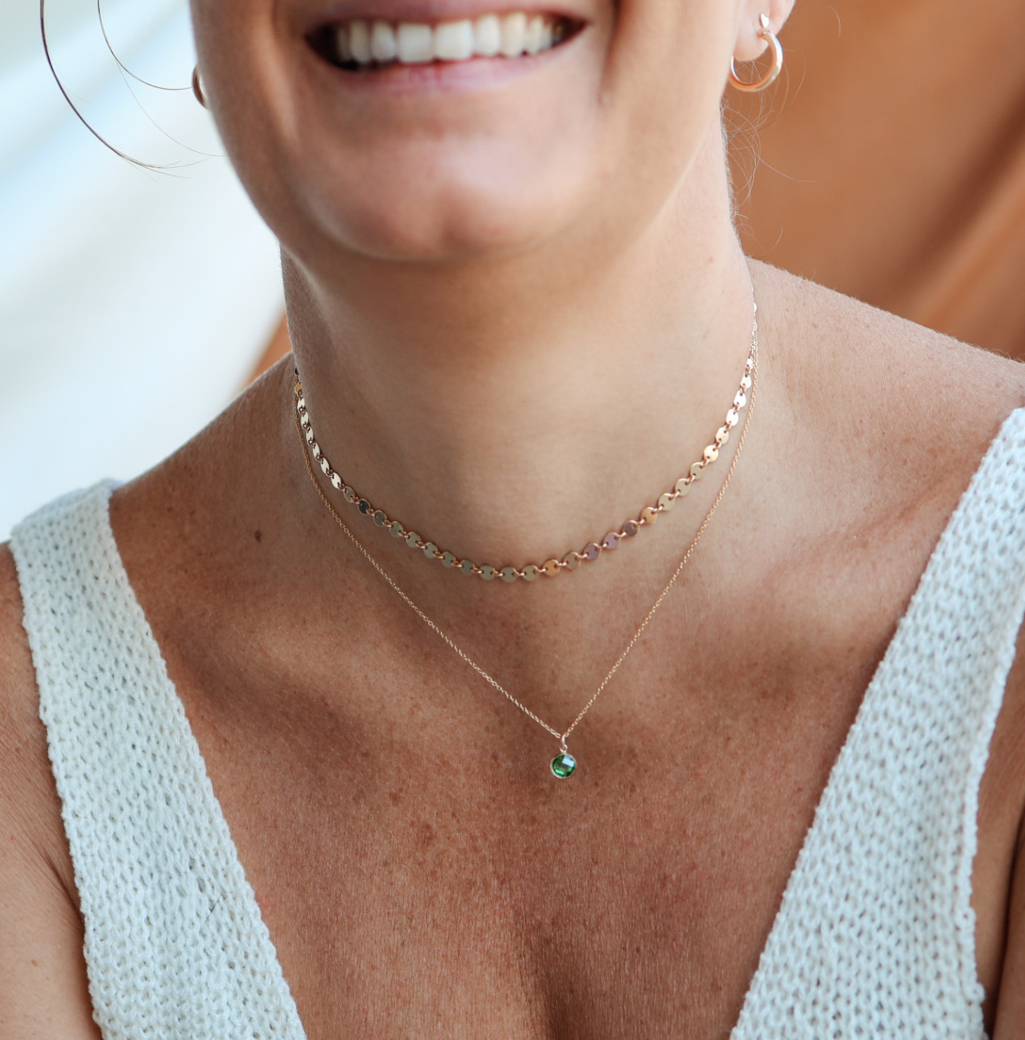 Personalised jewellery – handmade jewellery – KBN jewellery – Australian made jewellery – crystal pendant – birthstone drop necklace – birthstone pendant for necklace – crystal birthstone drop  – birthstone jewellery –green  stone pendant – dark green birthstone for necklace – May  birthstone pendant – May  birthstone drop