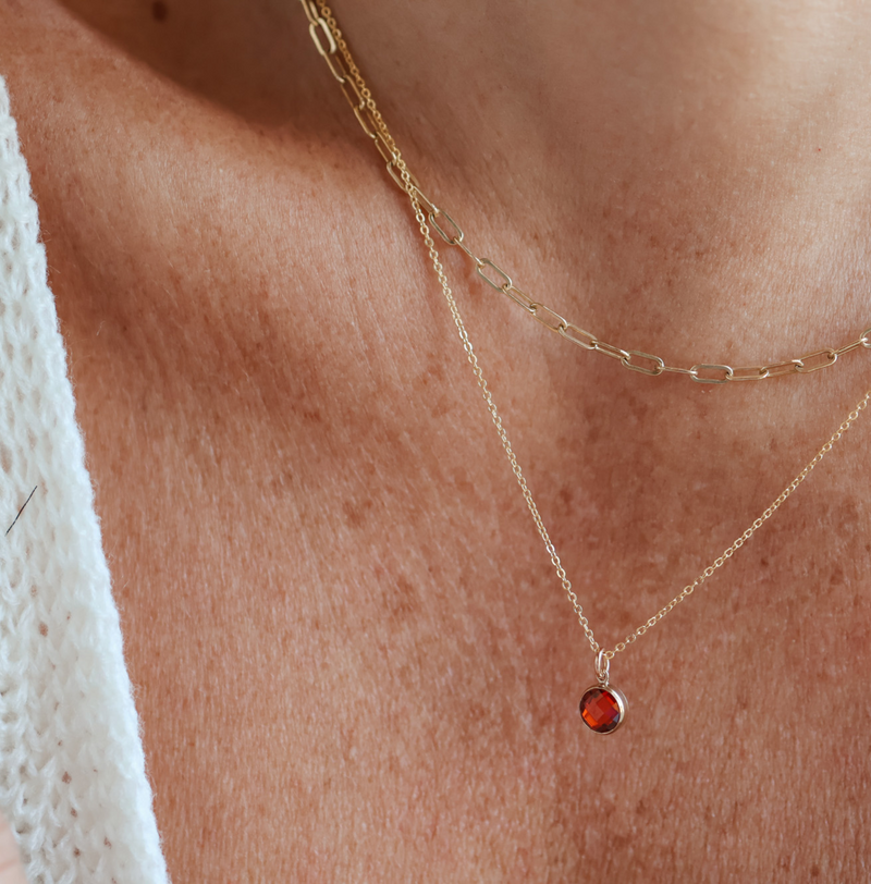 Birthstone Drop Necklace • July