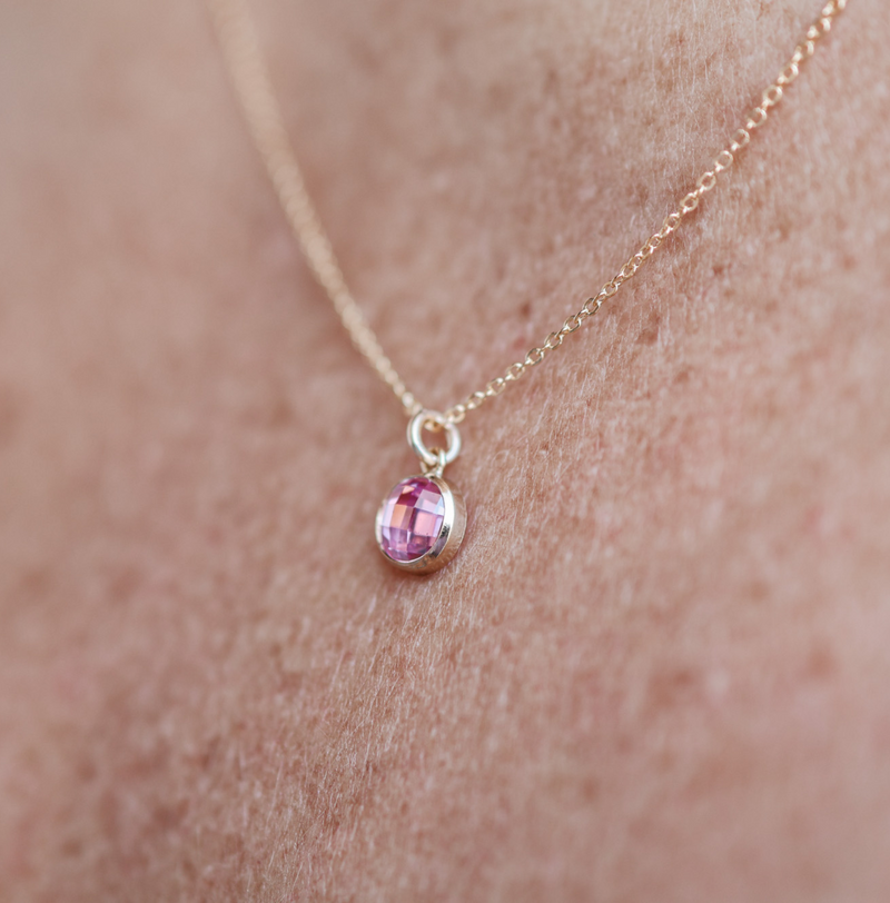 Birthstone Drop Necklace • October