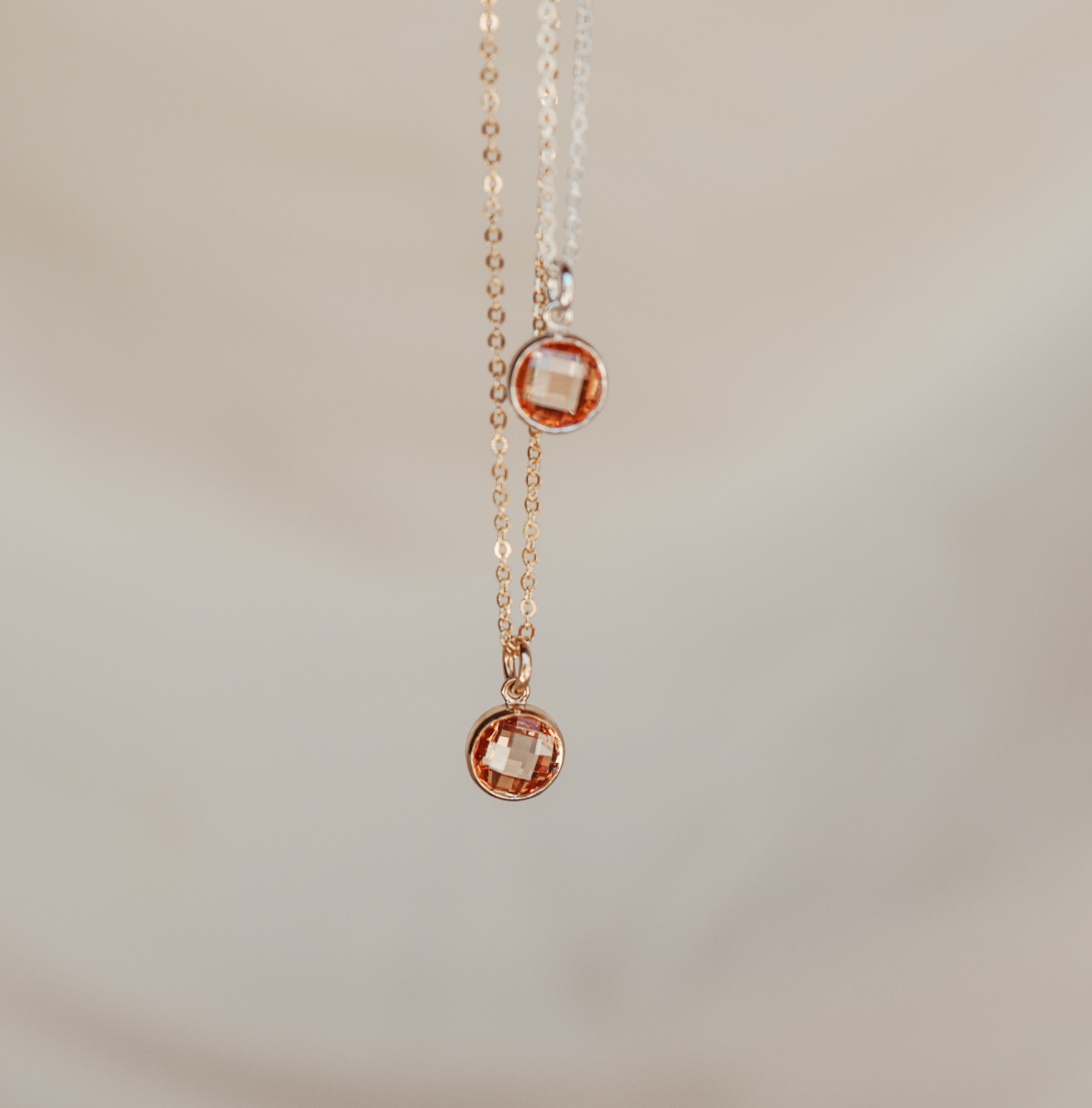 Personalised jewellery – handmade jewellery – KBN jewellery – Australian made jewellery – crystal necklace – birthstone drop necklace – birthstone pendant for necklace – crystal necklace – birthstone jewellery –dark orange stone pendant – yellow  birthstone for necklace – November birthstone pendant – November birthstone drop