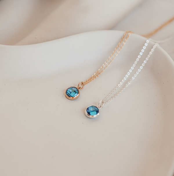 Birthstone Drop Necklace • September