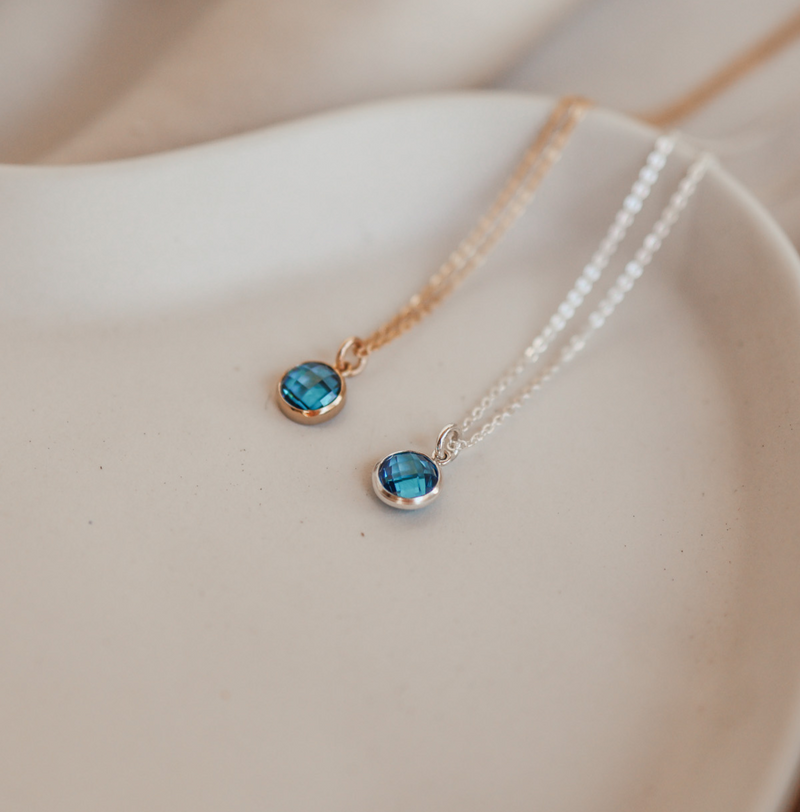 Birthstone Drop Necklace • September