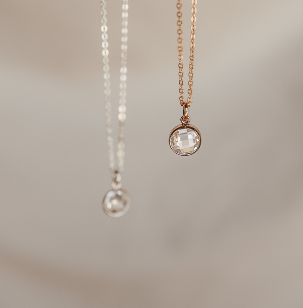 Birthstone Drop Necklace • April