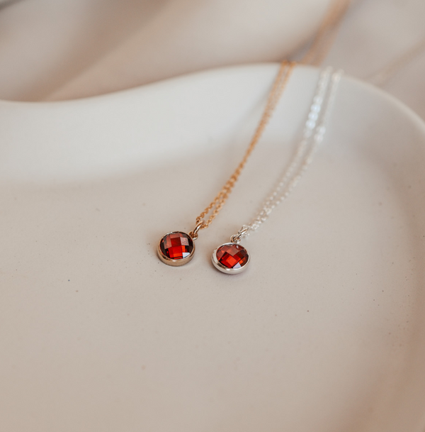 Birthstone Drop Necklace • January