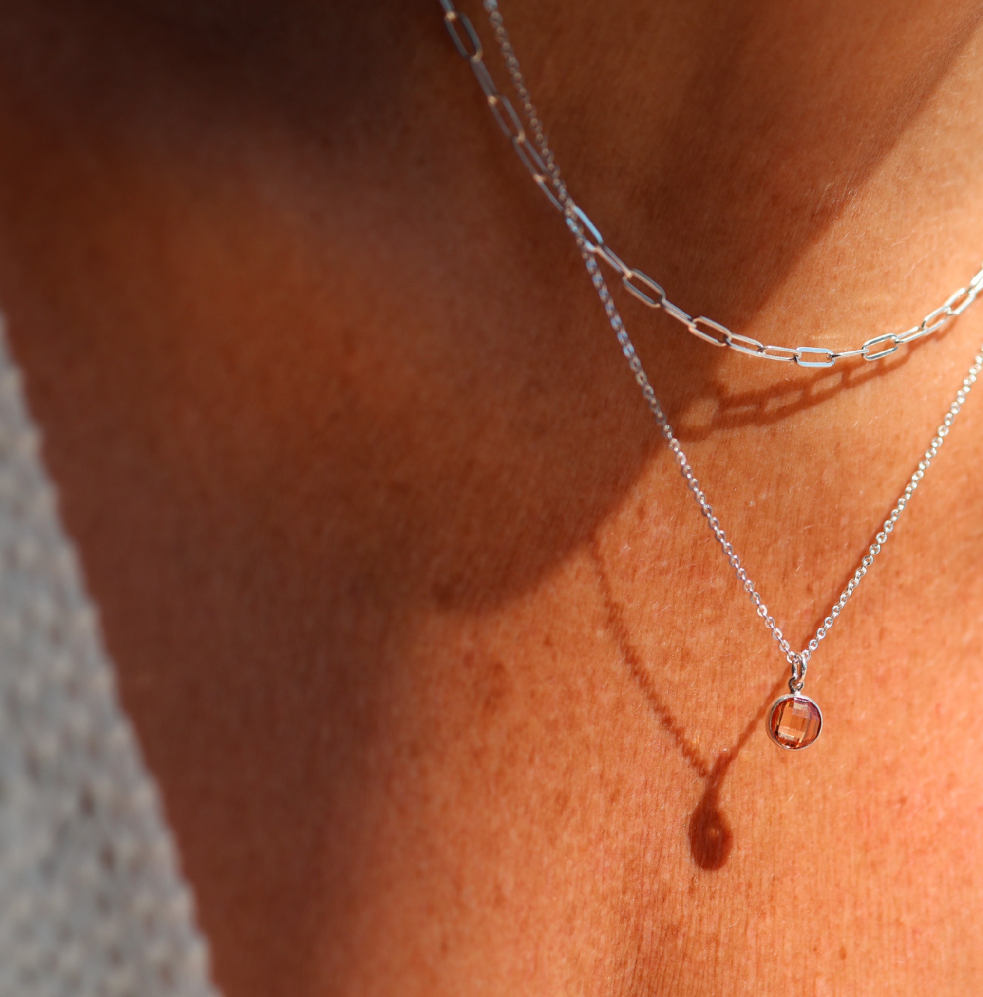 Personalised jewellery – handmade jewellery – KBN jewellery – Australian made jewellery – crystal necklace – birthstone drop necklace – birthstone pendant for necklace – crystal necklace – birthstone jewellery –dark orange stone pendant – yellow  birthstone for necklace – November birthstone pendant – November birthstone drop