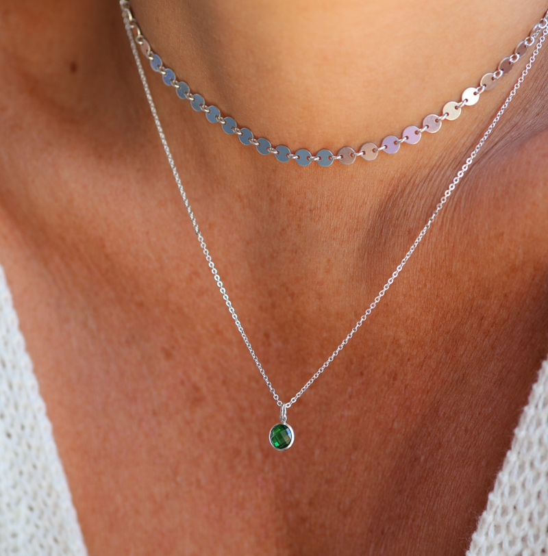 Birthstone Drop Necklace • May