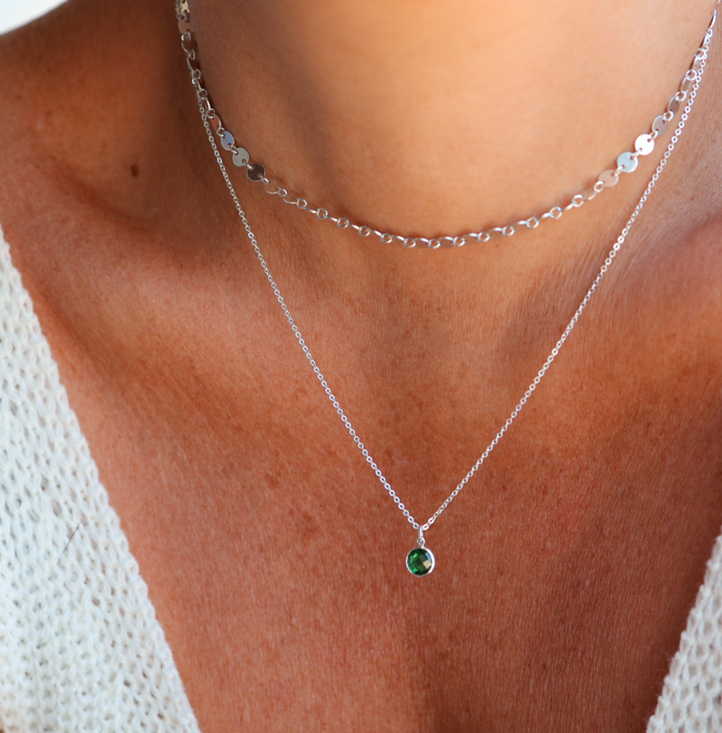 Birthstone Drop Necklace • May