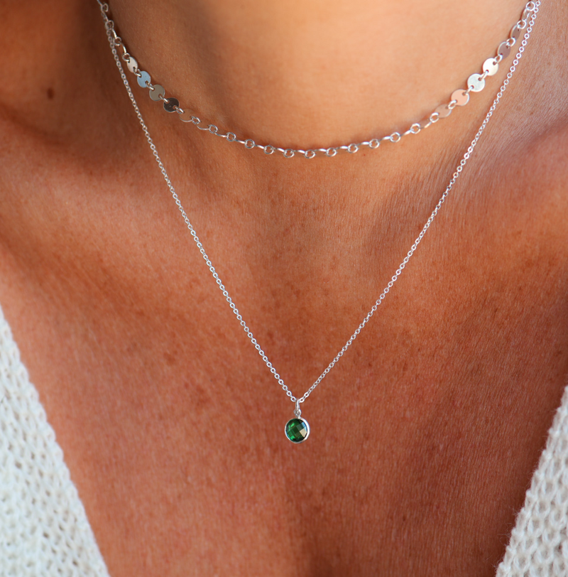 Birthstone Drop Necklace • May