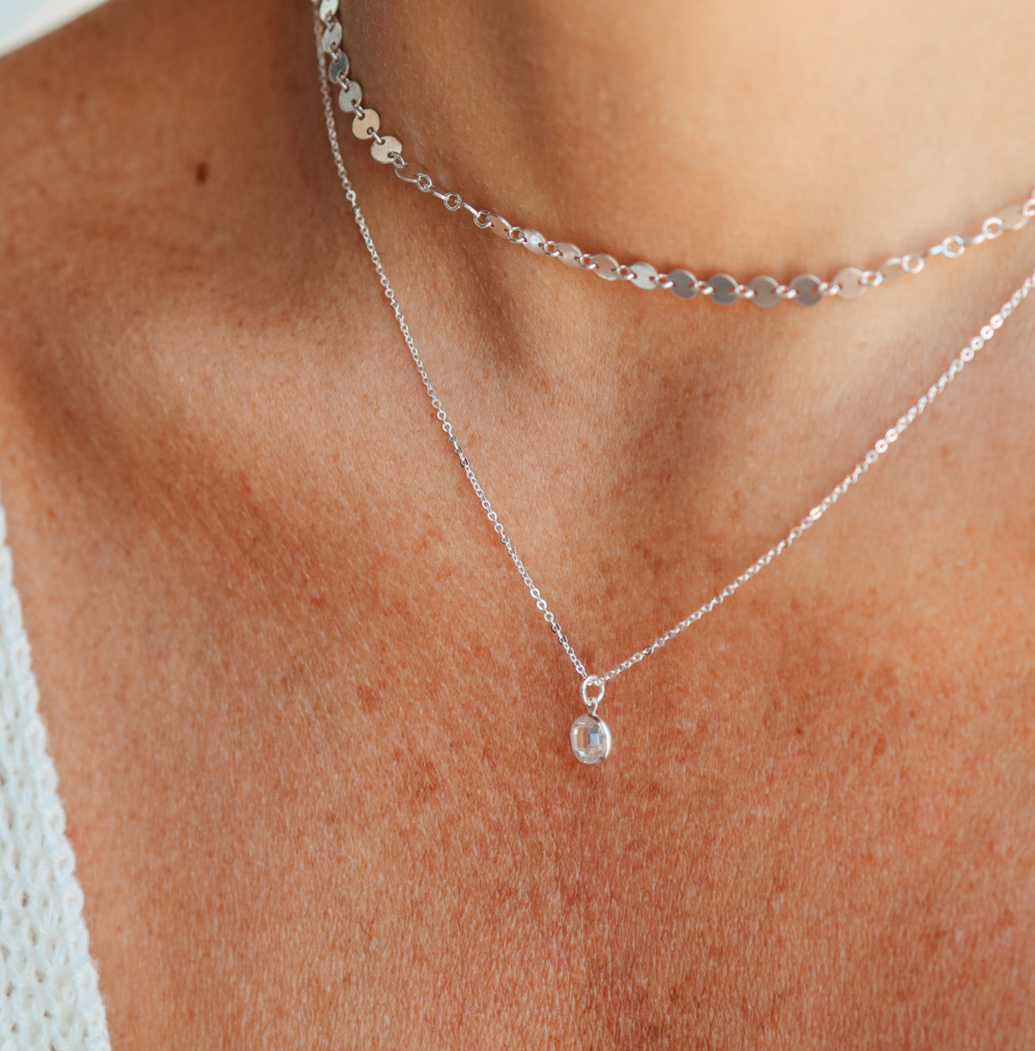 Personalised jewellery – handmade jewellery – KBN jewellery – Australian made jewellery – crystal pendant – birthstone drop necklace – birthstone pendant for necklace – crystal birthstone drop  – birthstone jewellery – diamond  stone pendant – clear birthstone for necklace – April birthstone pendant – April  birthstone drop