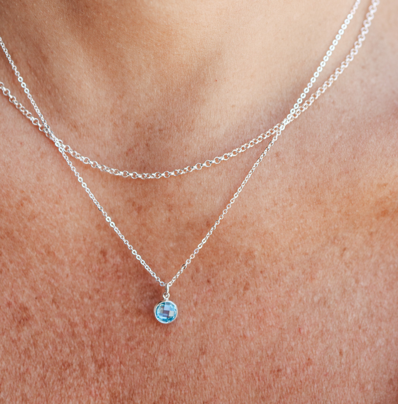 Birthstone Drop Necklace • March