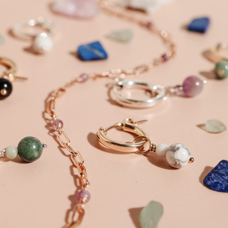 Anastasia • Gemstone Adorned Hoops