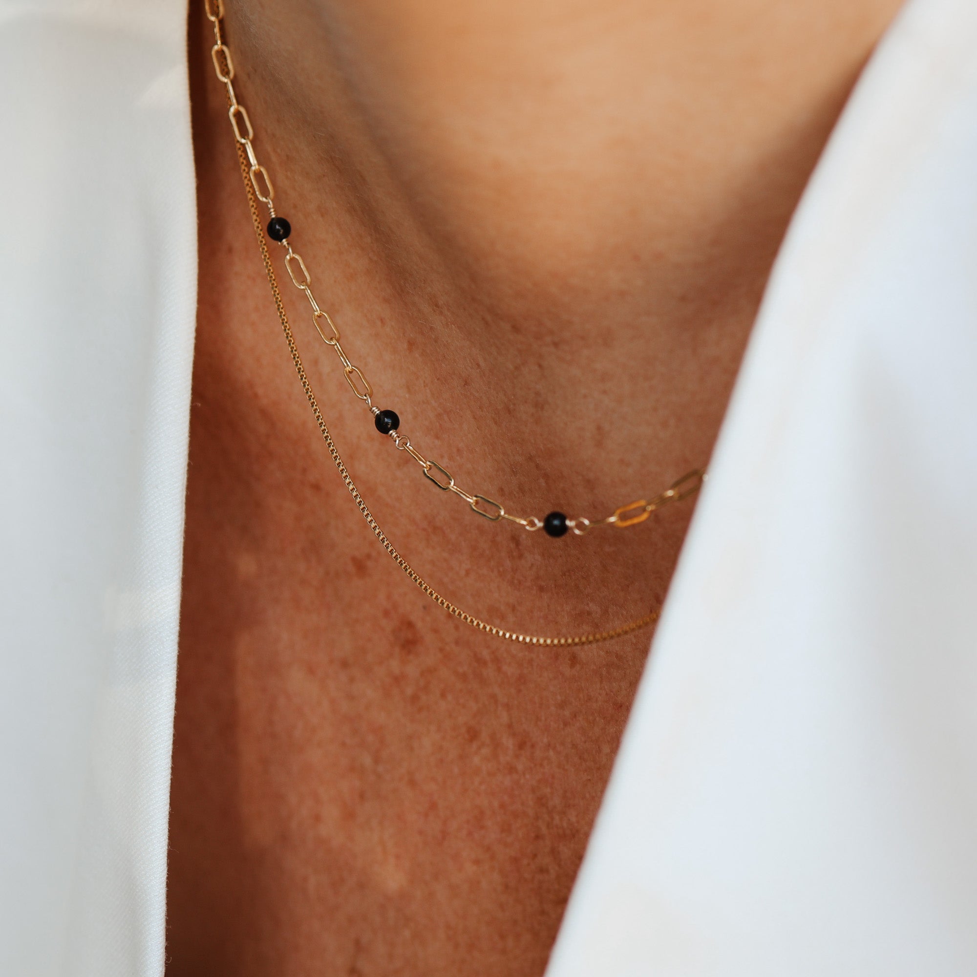 Personalised jewellery - KBN Jewellery - handmade jewellery – Personalised Jewellery gifts – Australian Made – gemstone necklace – blue lapis necklace – green jade necklace – amethyst necklace – black obsidian necklace – peach aventurine necklace – white howlite necklace – gemstone stack necklace 