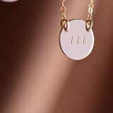 Angel Numbers • Medium Pendant Necklace • Double Hole