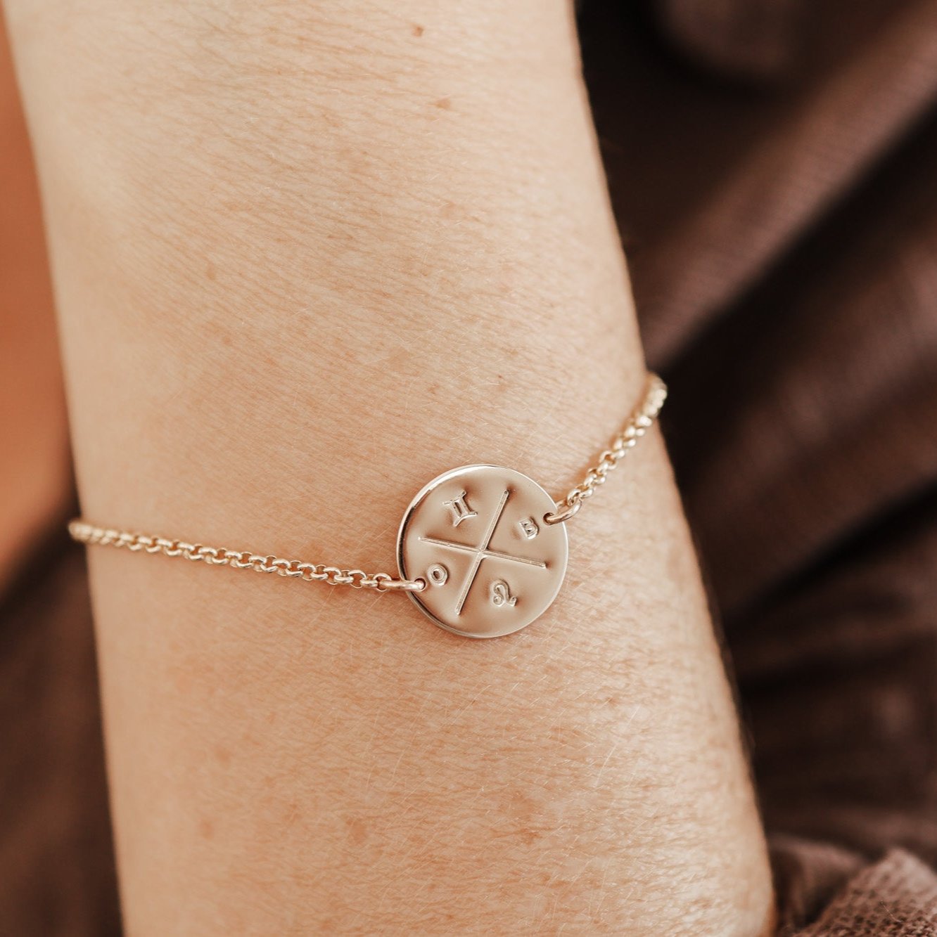 Personalised jewellery - KBN Jewellery - handmade jewellery - cross my heart - initial bracelet - symbol bracelet – custom initial bracelet – children initials - Cross my heart bracelet – dainty jewellery – family initial bracelet