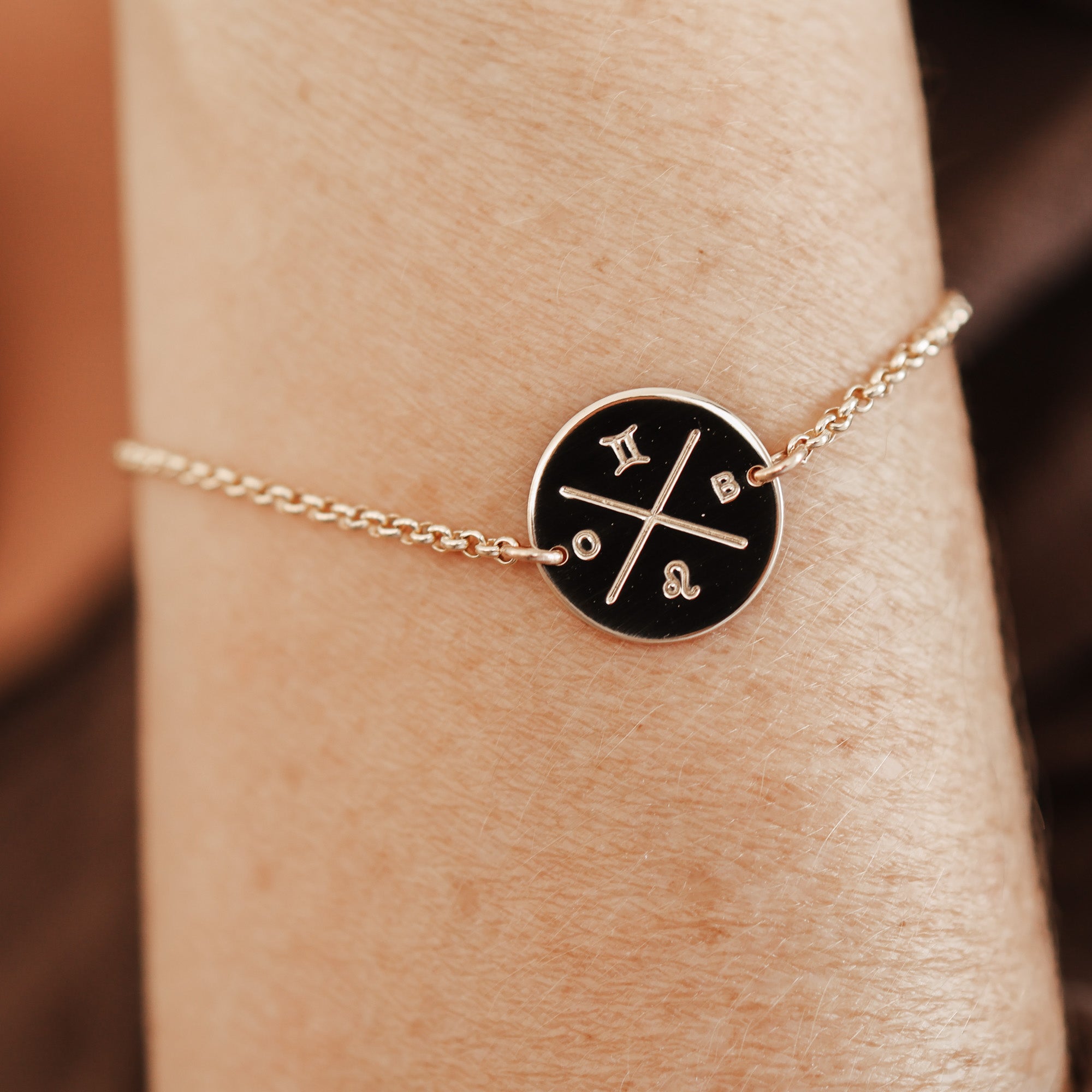 Personalised jewellery - KBN Jewellery - handmade jewellery - cross my heart - initial bracelet - symbol bracelet – custom initial bracelet – children initials - Cross my heart bracelet – dainty jewellery – family initial bracelet