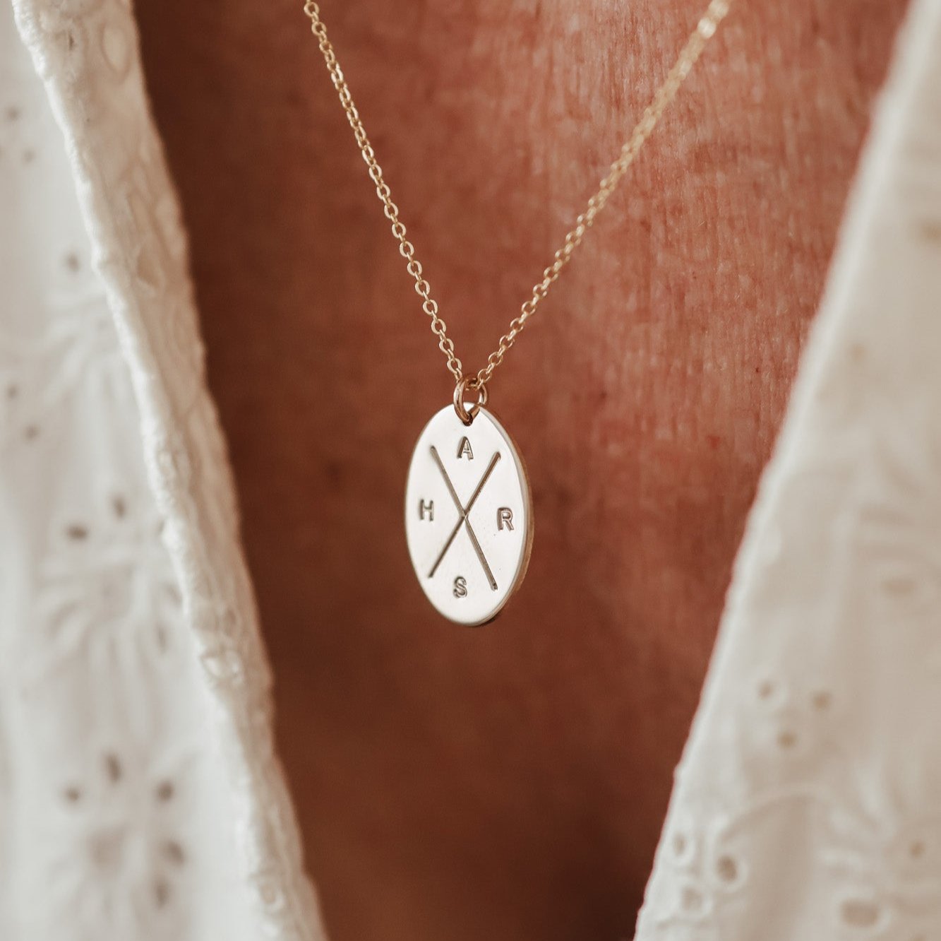 Personalised jewellery - KBN Jewellery - handmade jewellery - cross my heart - initial necklace - symbol necklace – custom initial necklace – children initials - Cross my heart necklace – dainty jewellery