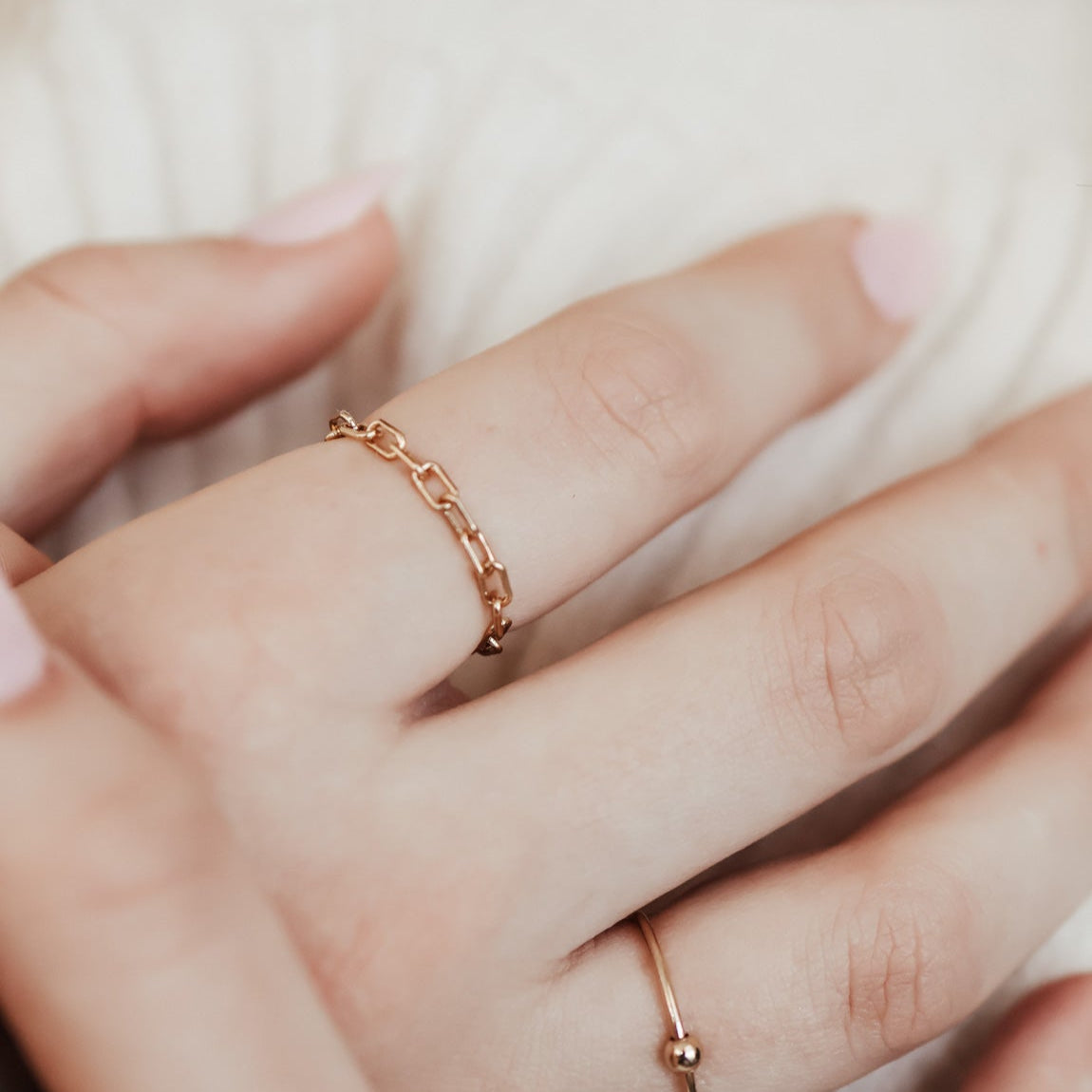 Personalised jewellery - KBN Jewellery - handmade jewellery - dainty ring – chain ring – necklace ring – dainty ring – Australian made