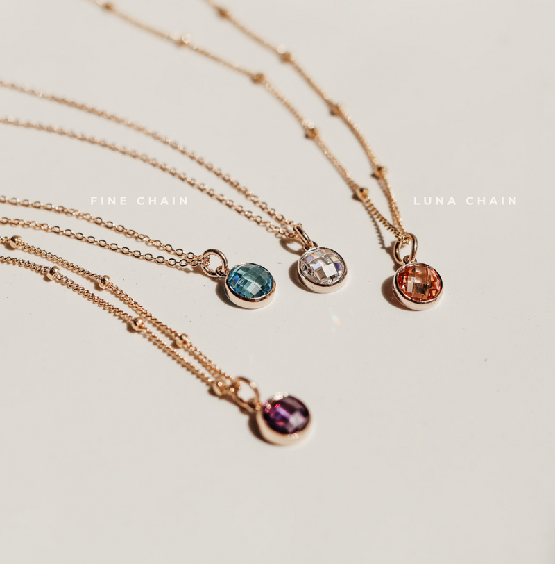 Birthstone Drop Necklace • December