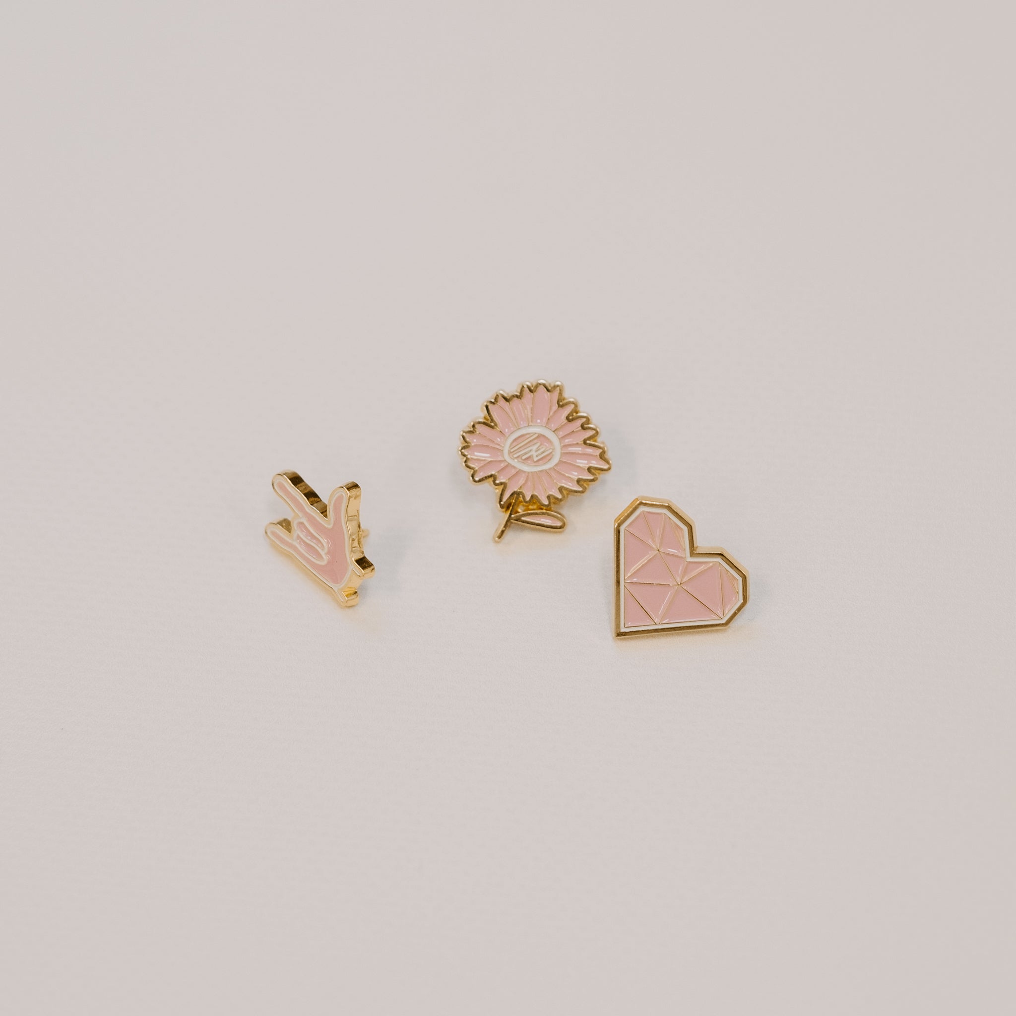 Personalised jewellery - KBN Jewellery - handmade jewellery – Personalised Jewellery gifts – enamel pins – bag pins – lapel pins – bag charms – bag accessories – backpack charms – backpack pins – kids bag accessories - heart pin - sunflower pin - ASL pin