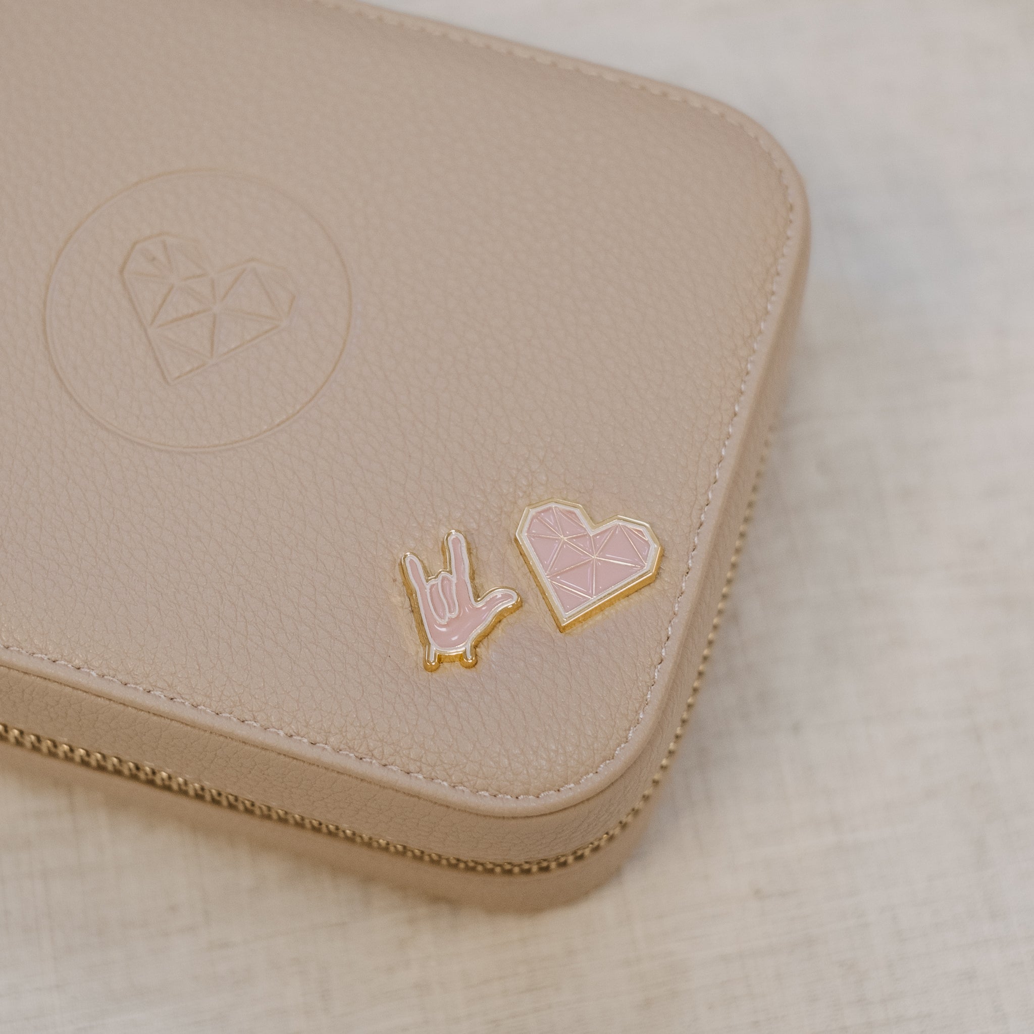 Personalised jewellery - KBN Jewellery - handmade jewellery – Personalised Jewellery gifts – enamel pins – bag pins – lapel pins – bag charms – bag accessories – backpack charms – backpack pins – kids bag accessories - heart pin - sunflower pin - ASL pin