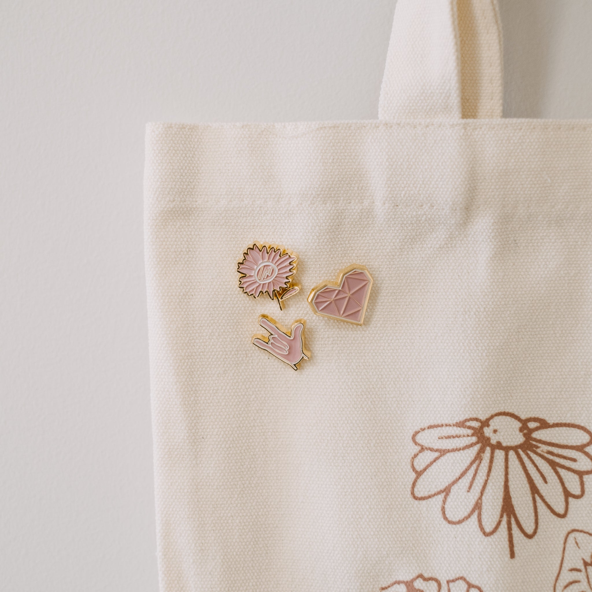 Personalised jewellery - KBN Jewellery - handmade jewellery – Personalised Jewellery gifts – enamel pins – bag pins – lapel pins – bag charms – bag accessories – backpack charms – backpack pins – kids bag accessories - heart pin - sunflower pin - ASL pin