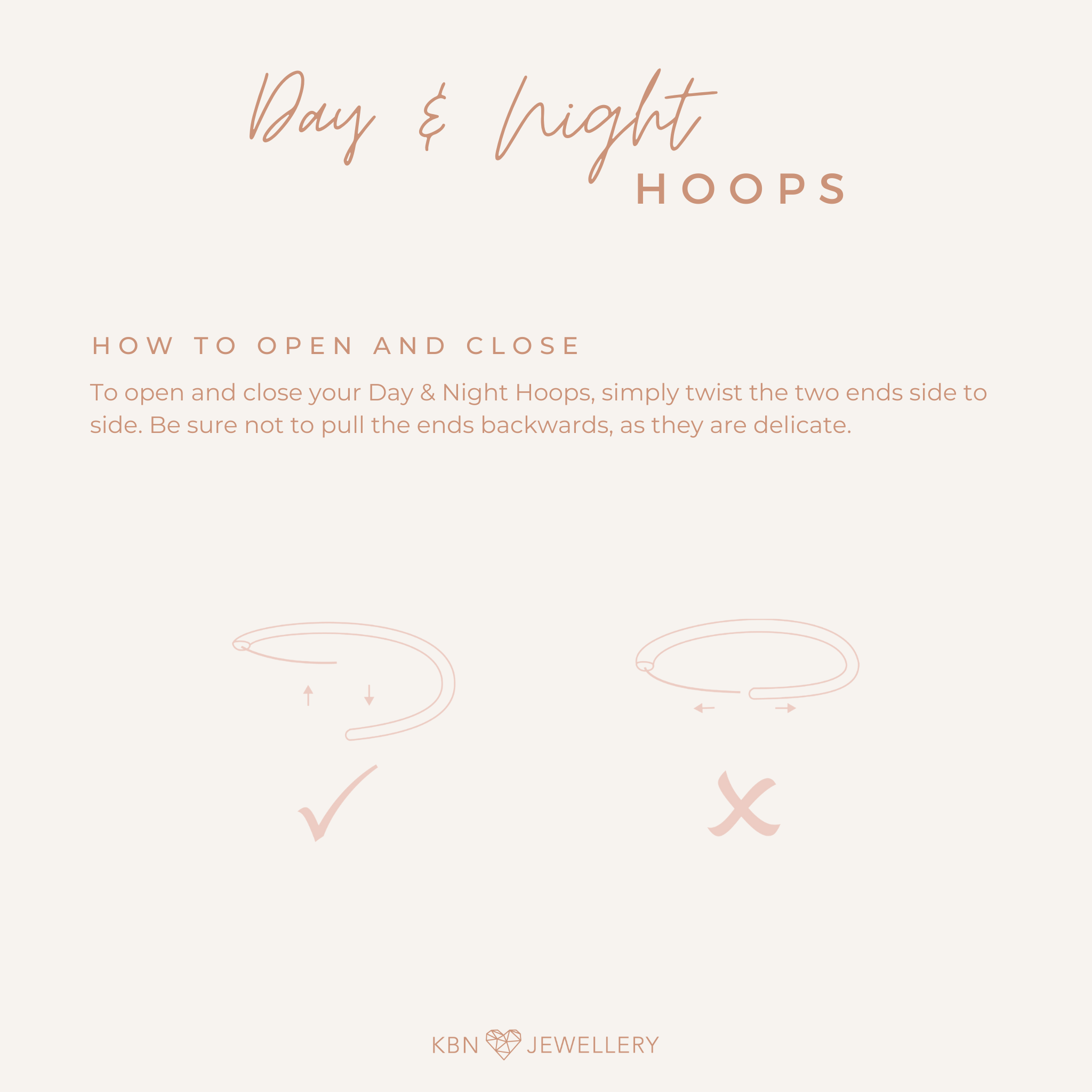 Personalised jewellery - KBN Jewellery - handmade jewellery – Personalised Jewellery gifts – dainty earrings – hoops earrings – sleepers – pendant earrings – everyday earrings - how to open hoops 