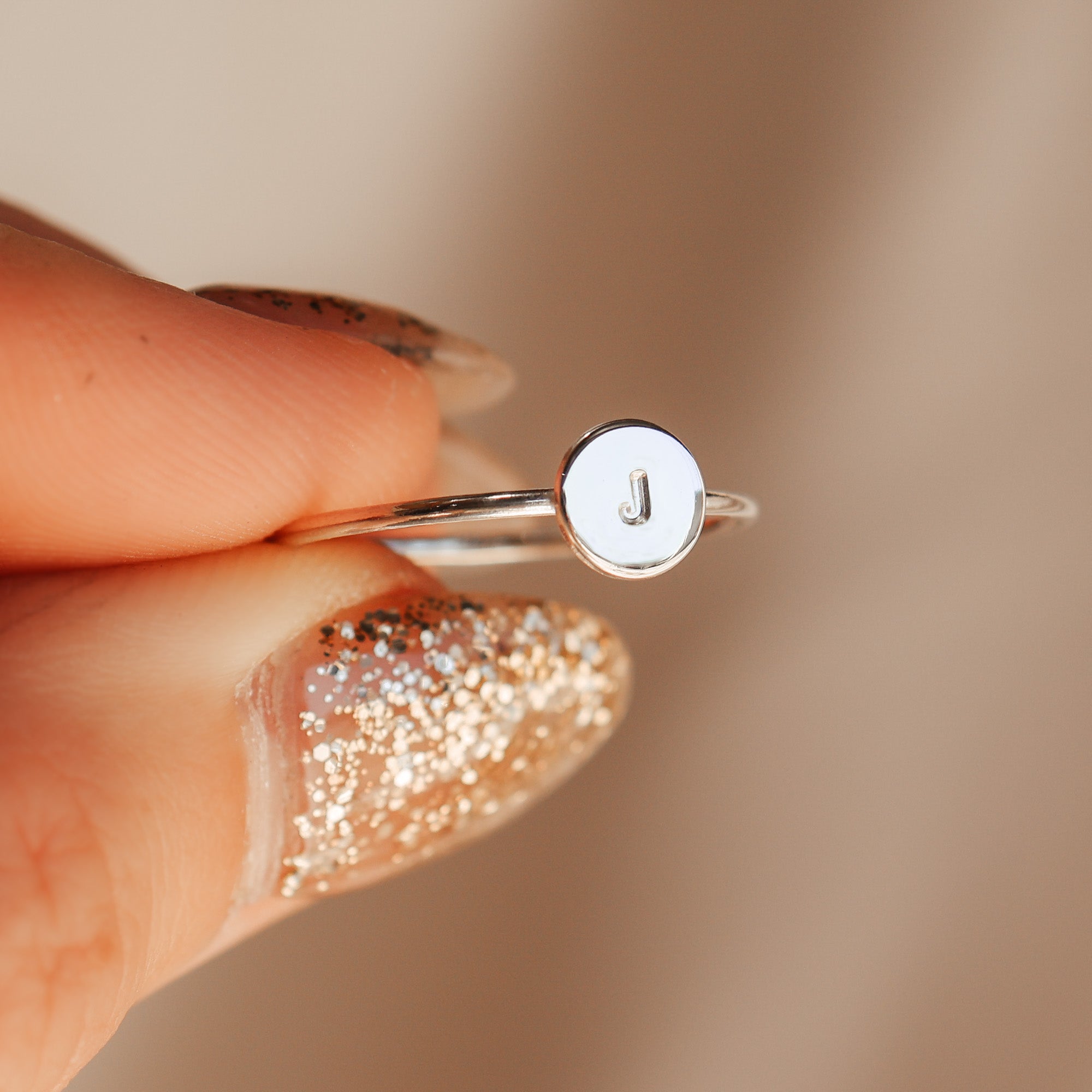 Personalised jewellery - KBN Jewellery - handmade jewellery – Personalised Jewellery gifts – ring – simple ring – stacking ring – stacking ring – initial ring – symbol ring – wave ring – heart ring – sun ring – rainbow ring – moon ring – cross ring – religious cross ring – flower ring – butterfly ring