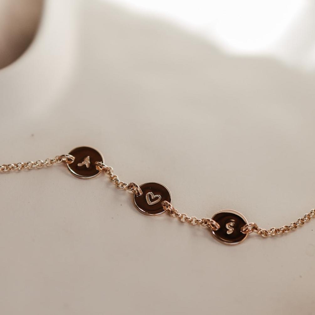 Personalised jewellery - KBN Jewellery - handmade jewellery – Personalised Jewellery gifts – Dainty jewellery- Dainty bracelet – symbol bracelet – initial bracelet – family initial bracelet 
